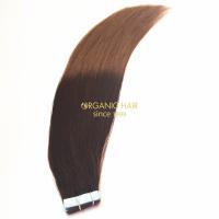 Ombre color high quality tape in hair extensions