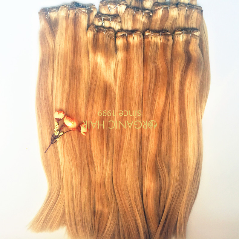 Colored virgin remy human hair extensions 