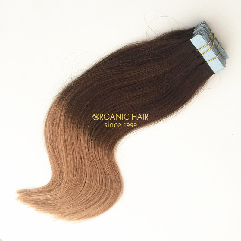 Ombre tape hair extensions