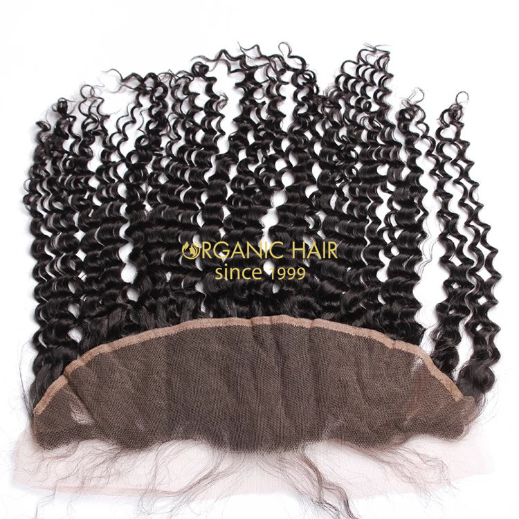Large stock loose curly lace frontal real hair pieces